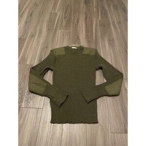 Vtg Quartermasters Sweater Mens Fits size S Green The Woolly Pully 100% wool